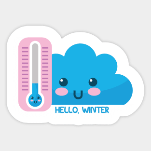 Hello, Winter Sticker